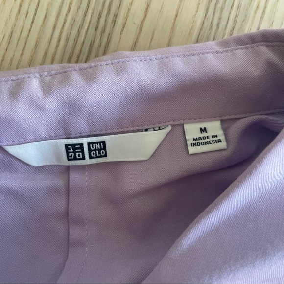 Uniqlo Light Purple Short Sleeve Shirt - Picture 3 of 4